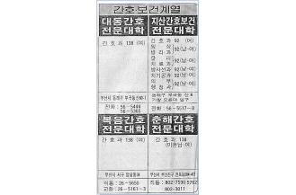 부산지역 간호대학 중 유일하게 남자신입생 선발을 공고한 춘해간호전문대학(부산일보 1982.1.30)